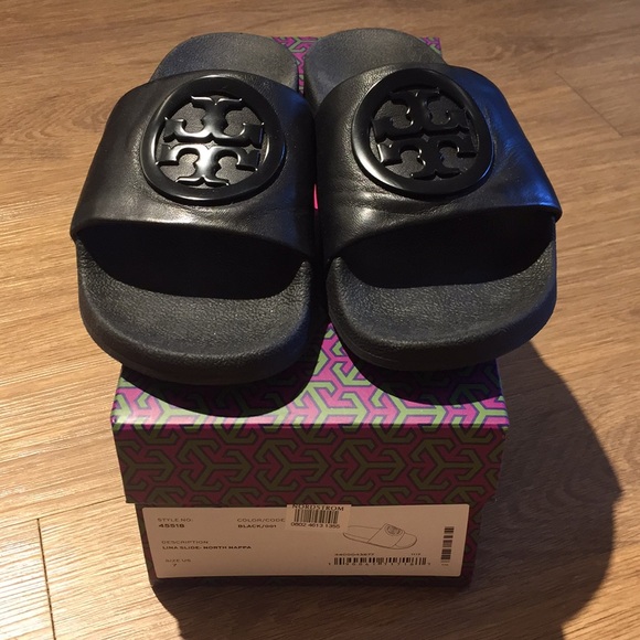 Tory Burch | Shoes | Tory Burch Lina Slides Black | Poshmark